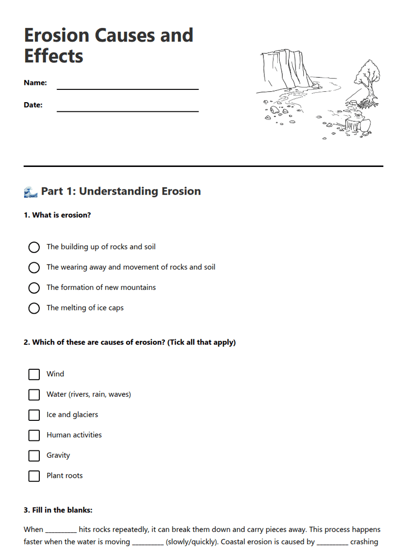 Erosion Causes and Effects