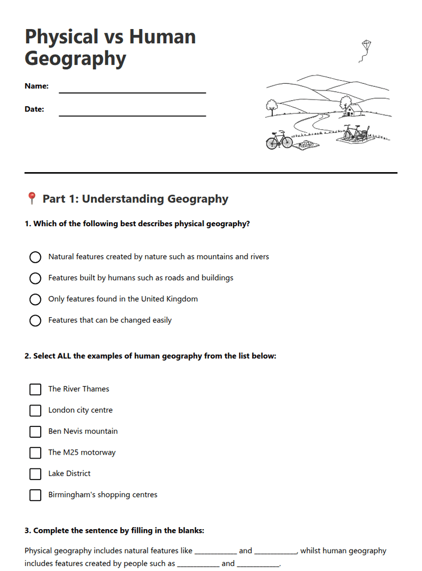 Physical vs Human Geography