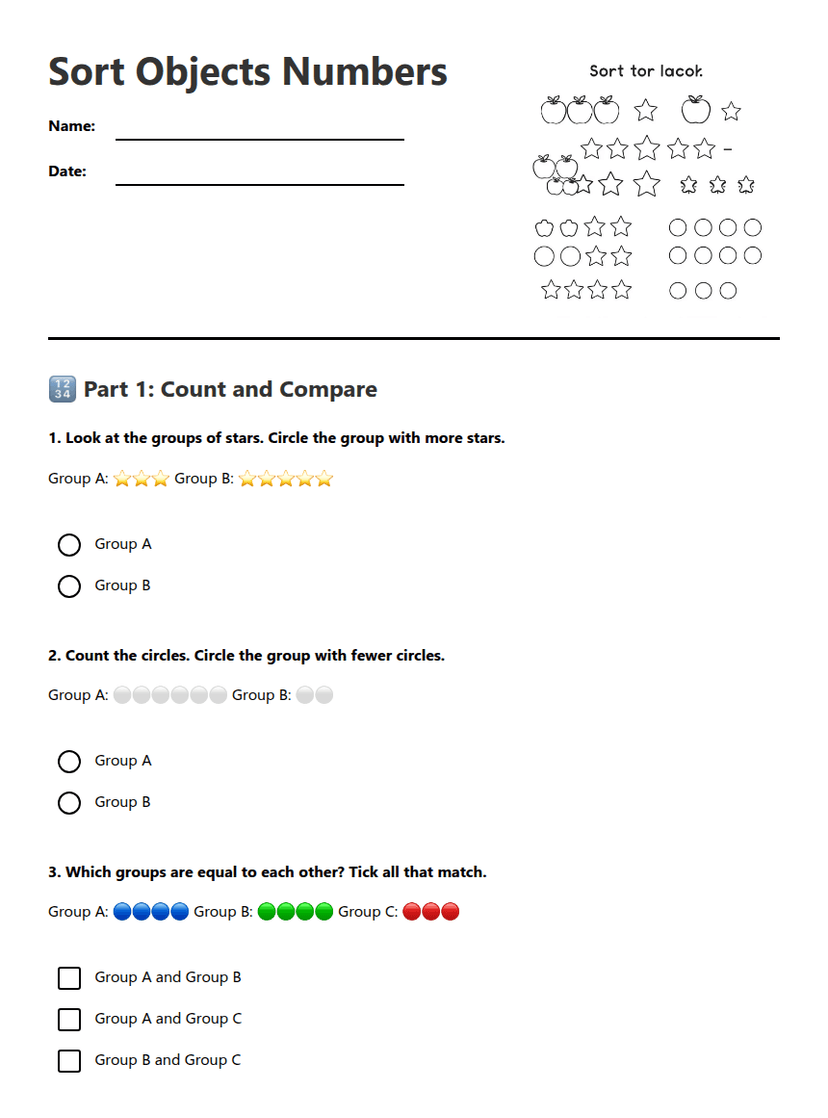 Sort Objects Numbers