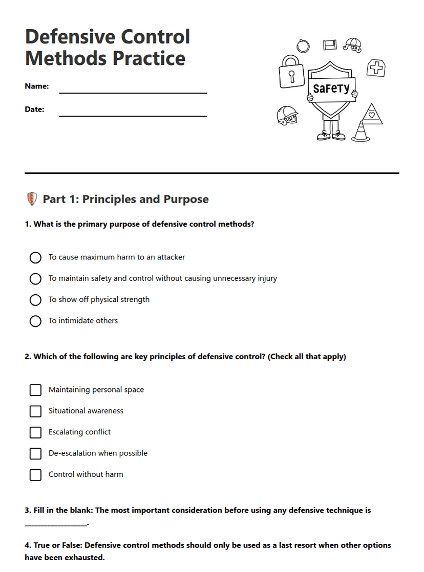 Defensive Control Methods Practice