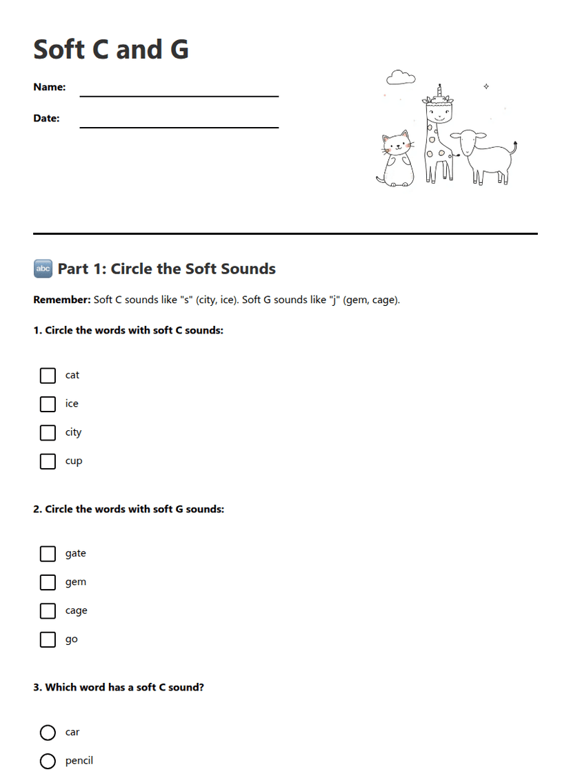 Soft C and G