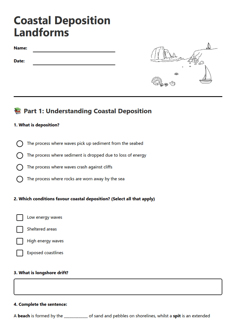 Coastal Deposition Landforms