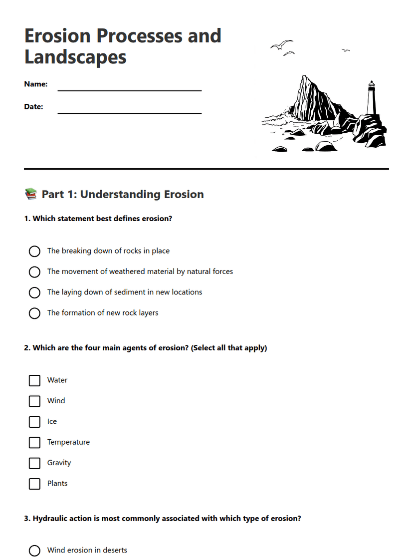 Erosion Processes and Landscapes