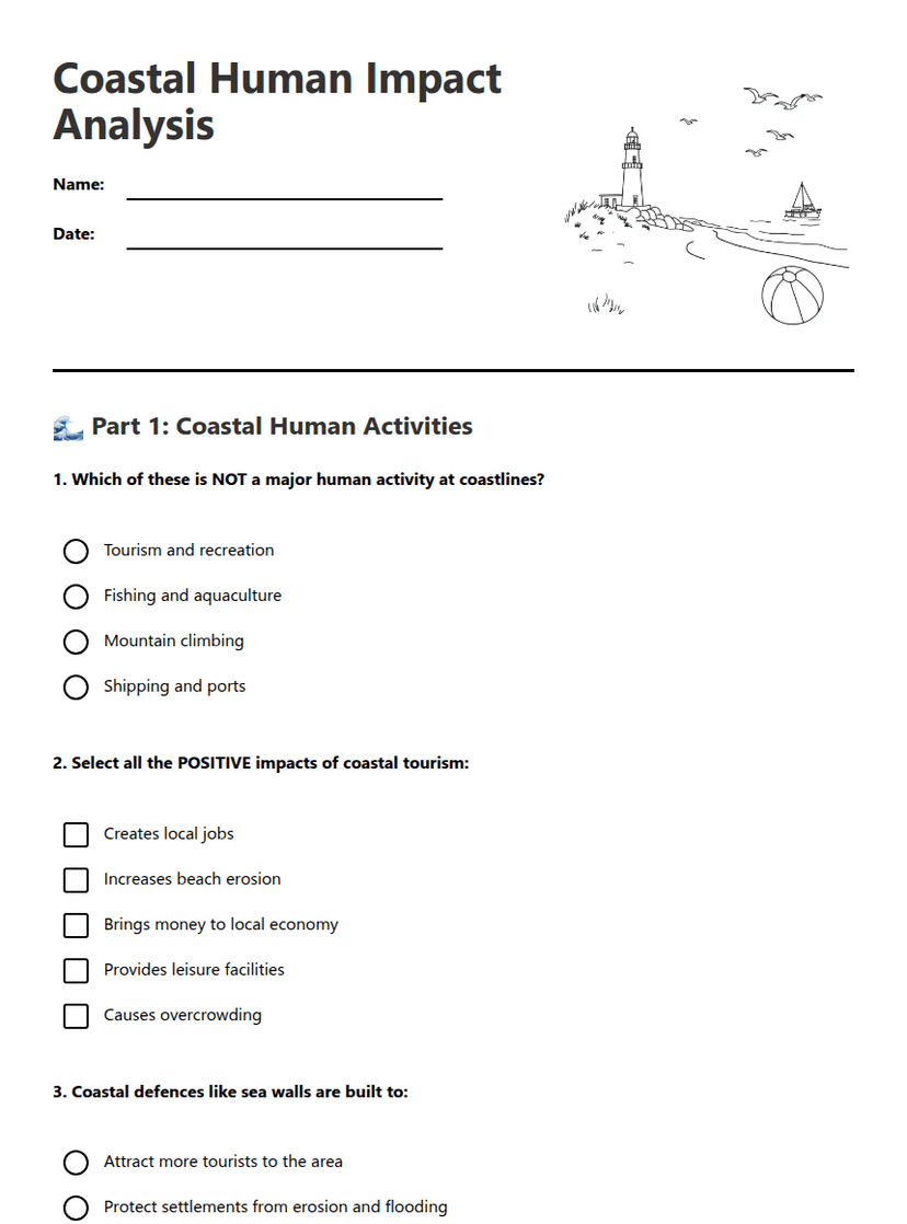 Coastal Human Impact Analysis