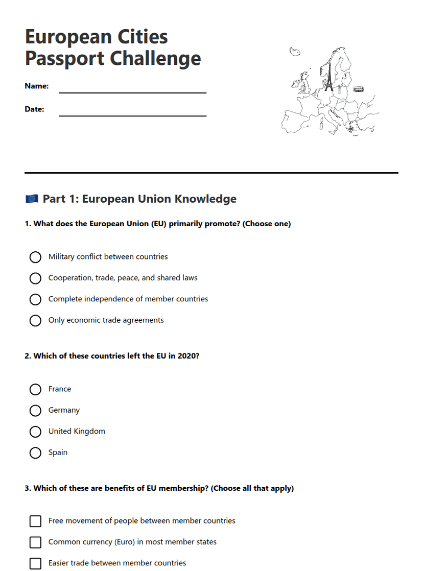 European Cities Passport Challenge