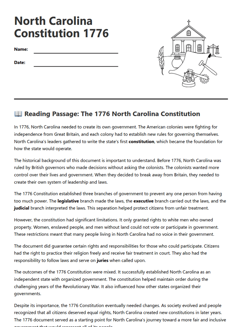 North Carolina Constitution 1776