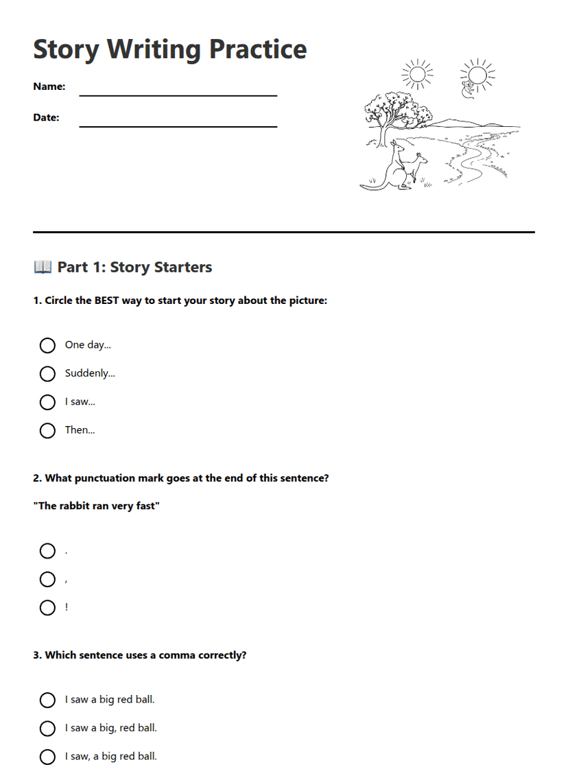 Story Writing Practice