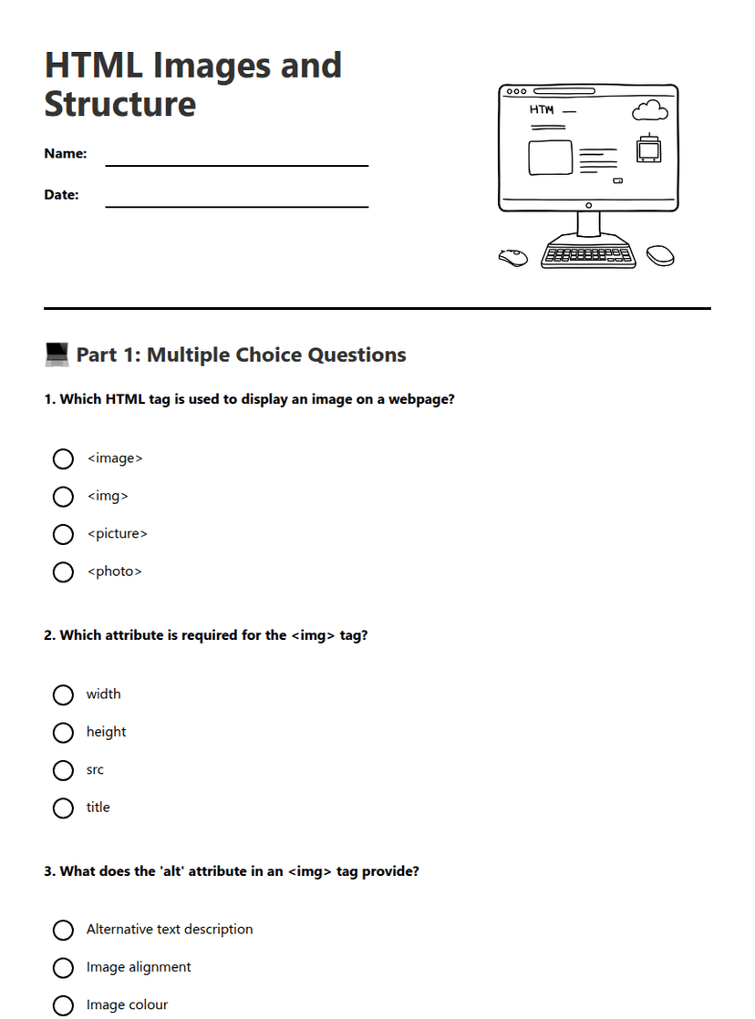 HTML Images and Structure