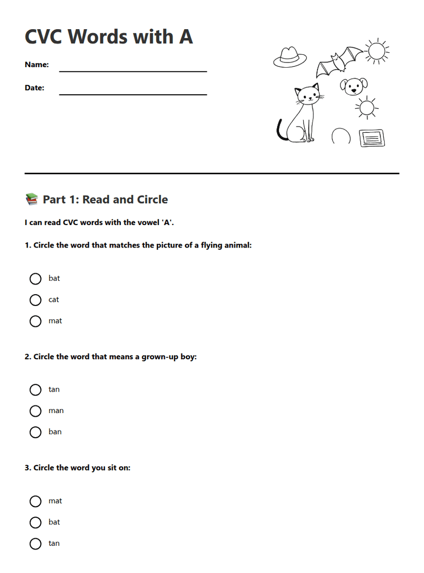 CVC Words with A