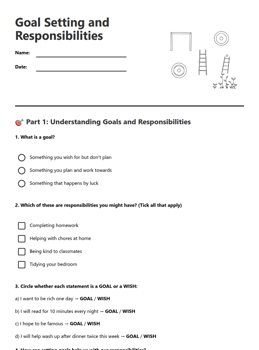Goal Setting and Responsibilities