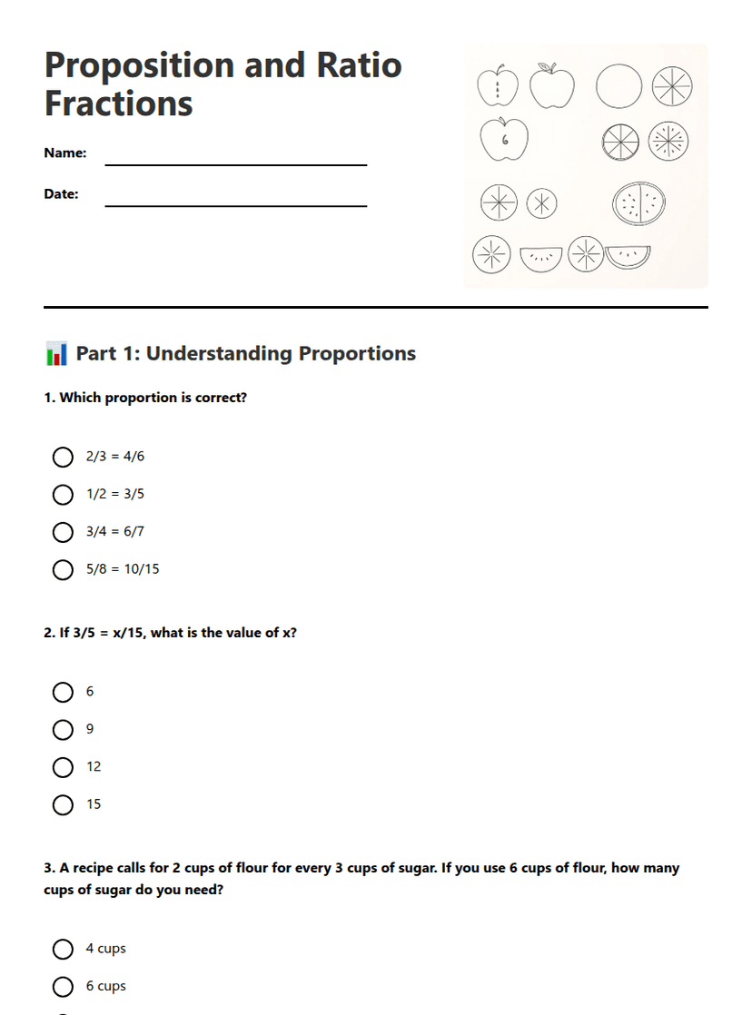 Proposition and Ratio Fractions