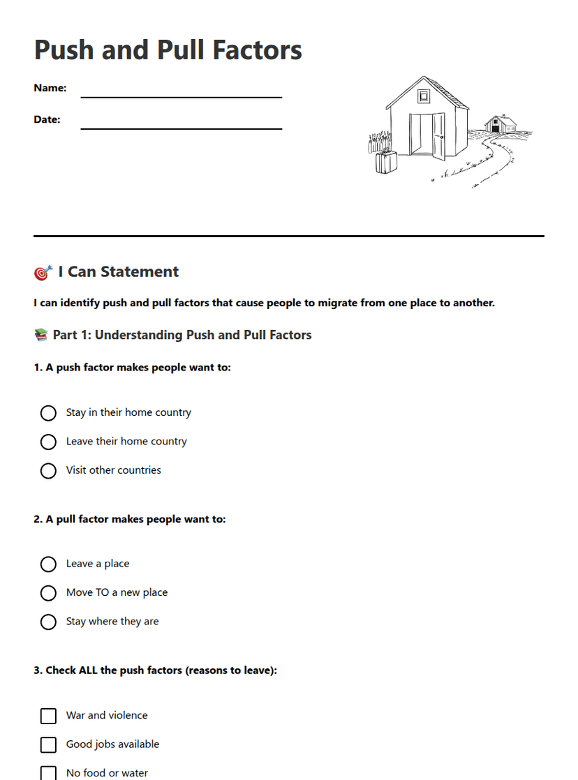 Push and Pull Factors