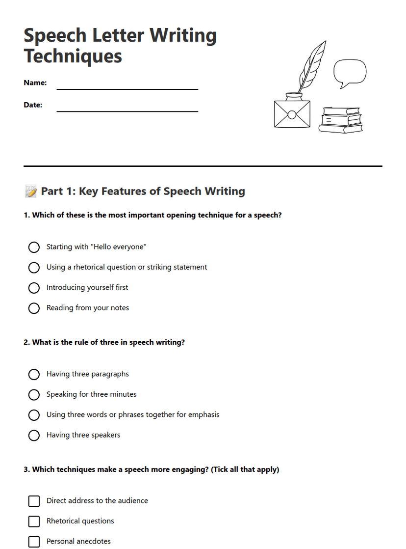 Speech Letter Writing Techniques