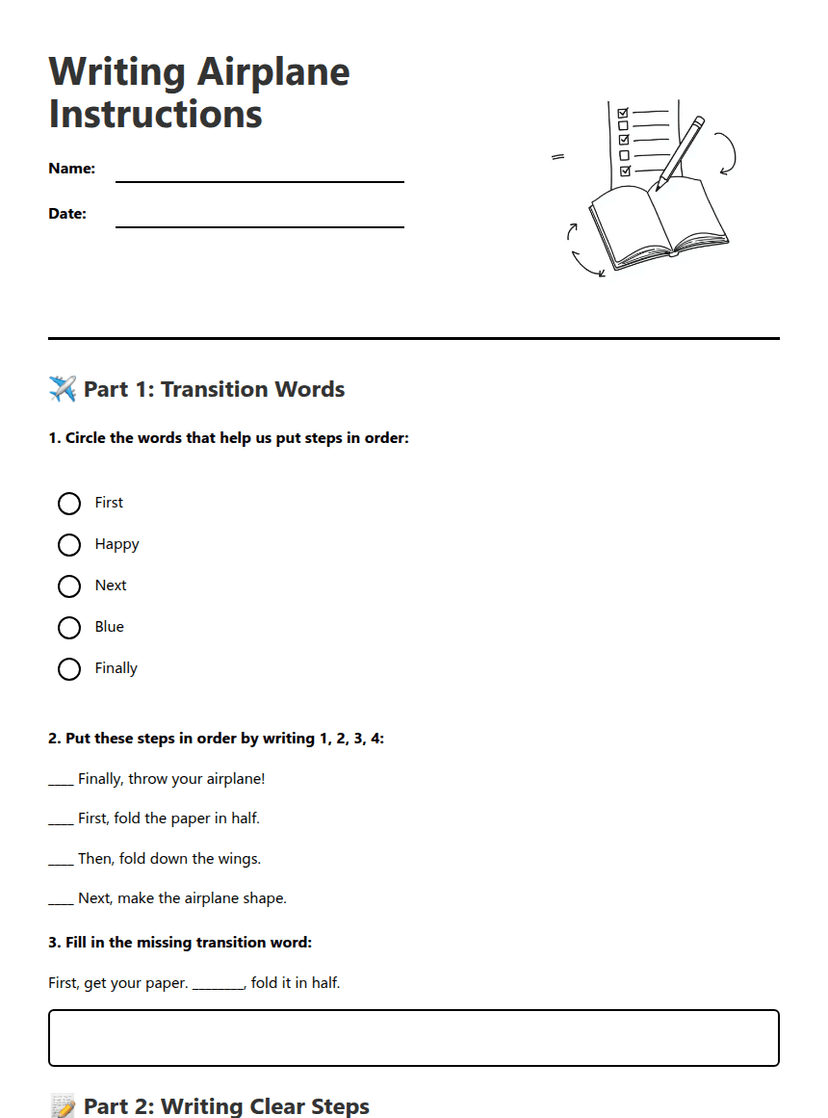 Writing Airplane Instructions