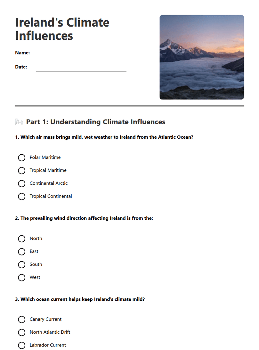 Ireland's Climate Influences