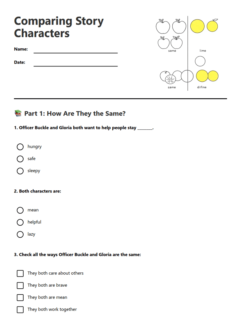 Comparing Story Characters