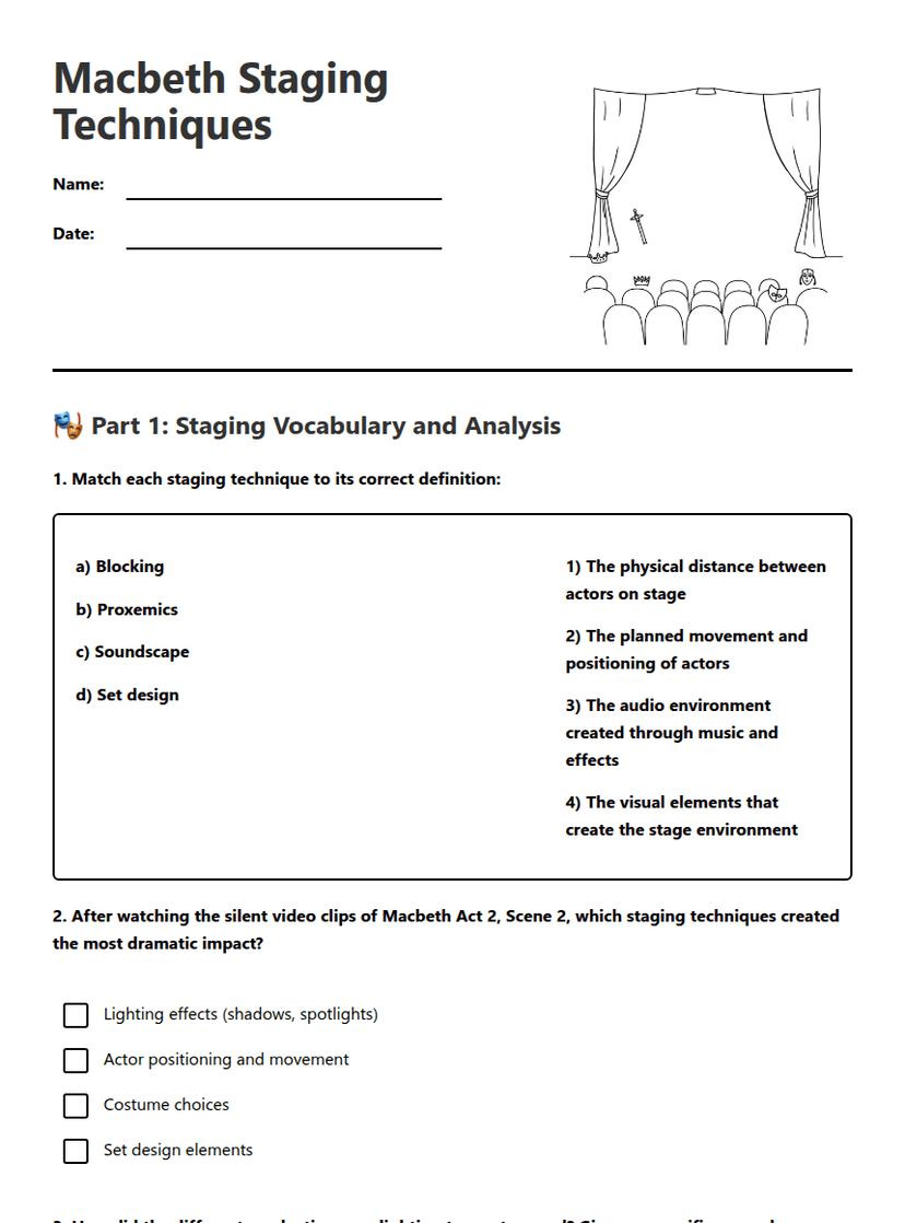 Macbeth Staging Techniques