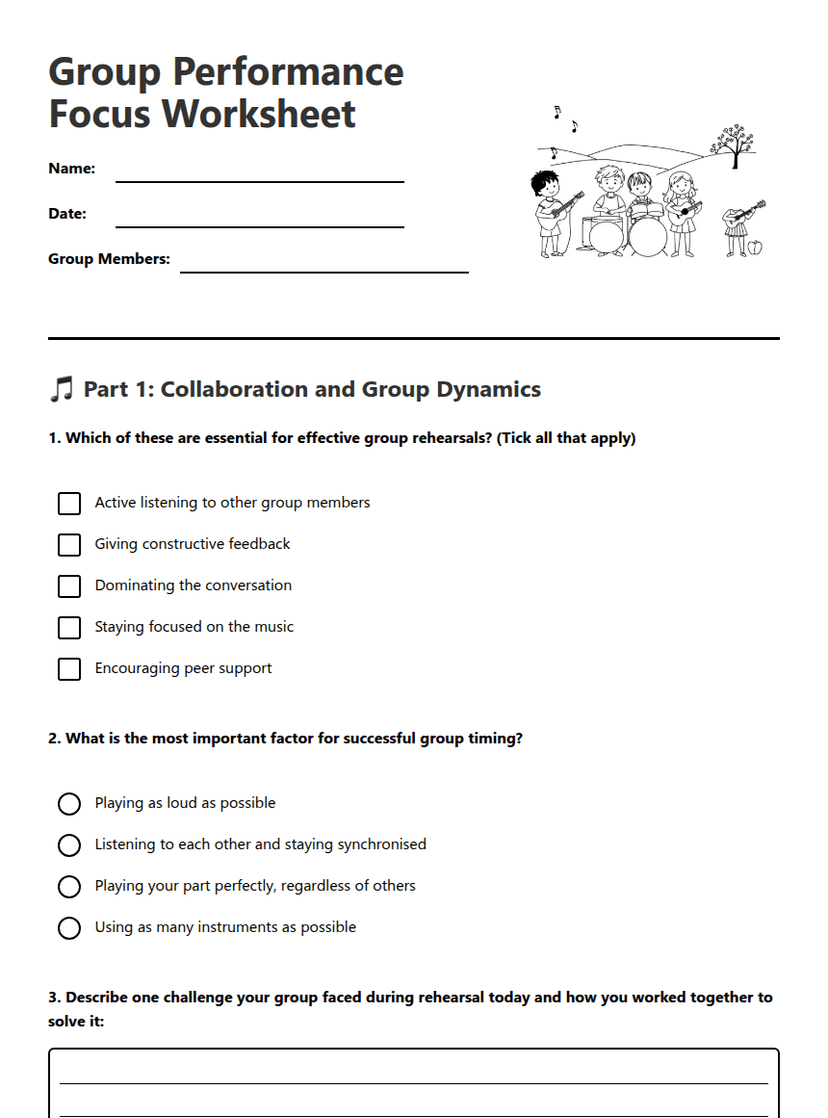Group Performance Focus Worksheet