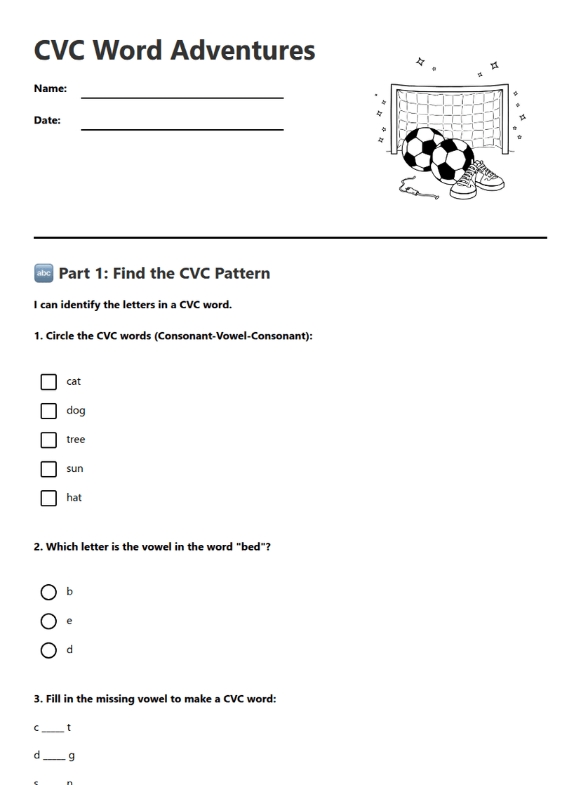 CVC Word Adventures