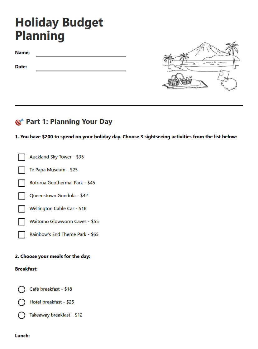 Holiday Budget Planning