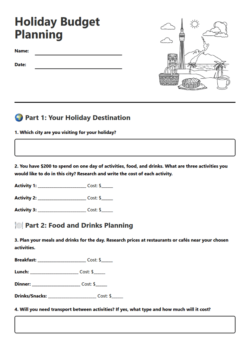 Holiday Budget Planning