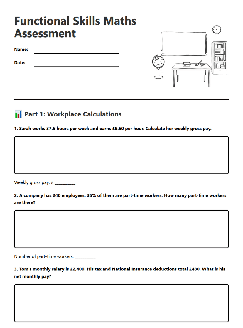 Functional Skills Maths Assessment