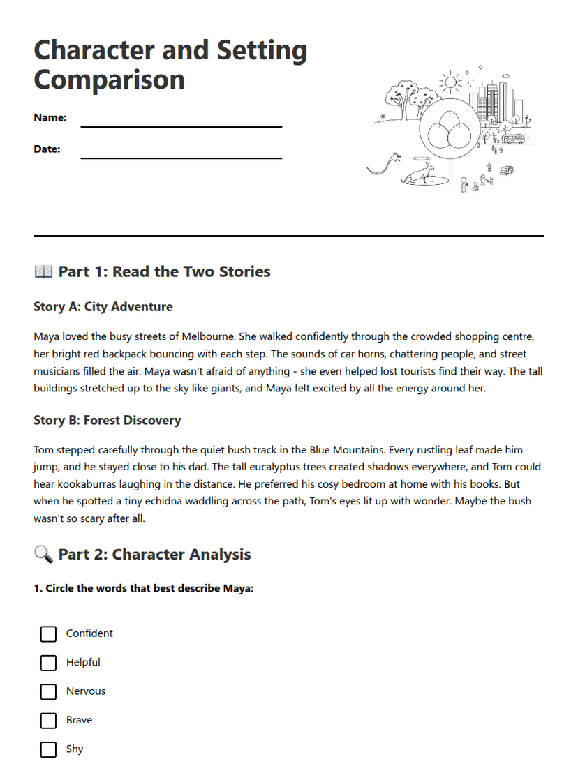 Character and Setting Comparison