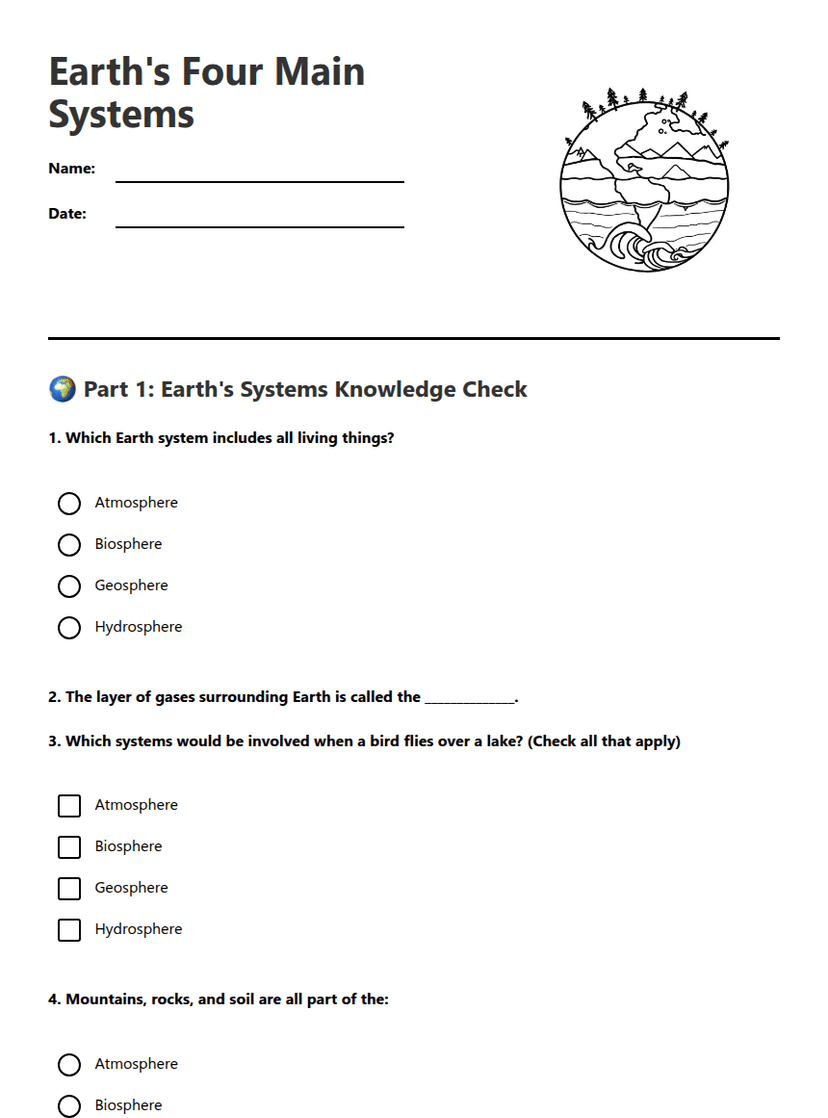 Earth's Four Main Systems