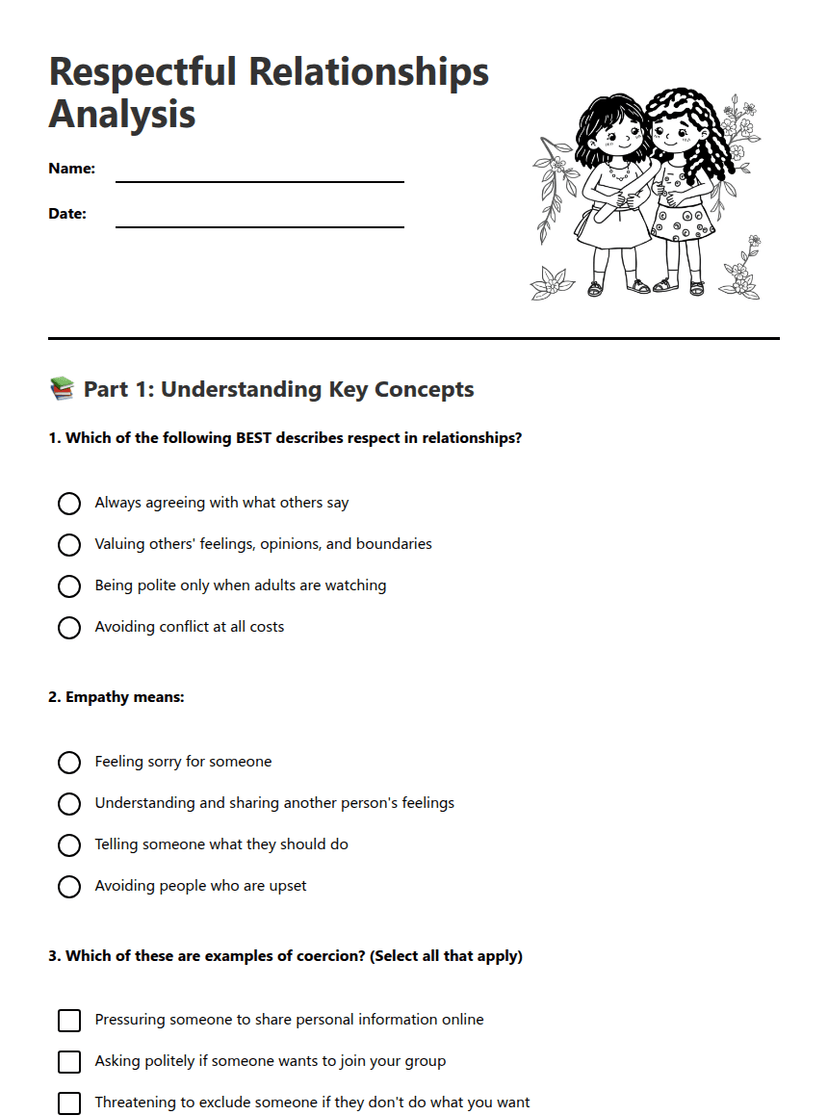 Respectful Relationships Analysis