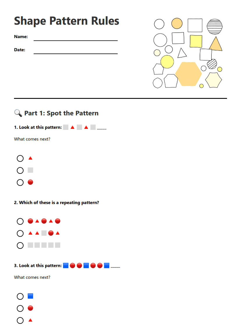 Shape Pattern Rules