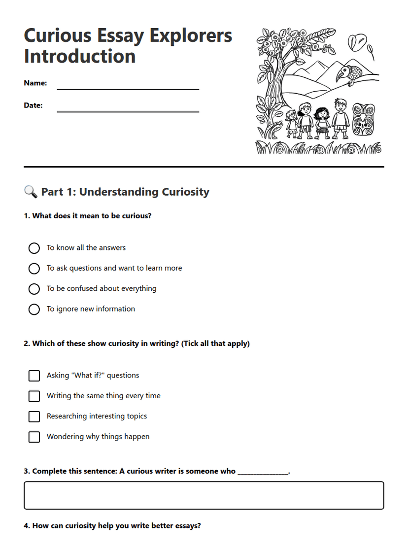 Curious Essay Explorers Introduction
