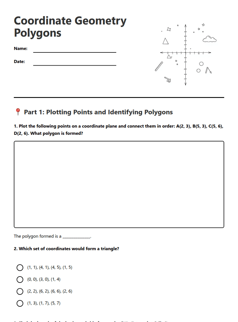 Coordinate Geometry Polygons