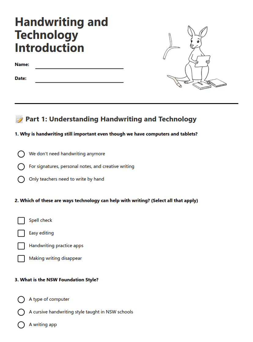 Handwriting and Technology Introduction