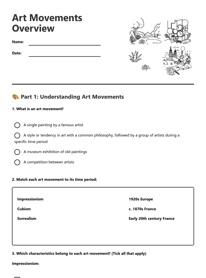 Art Movements Overview