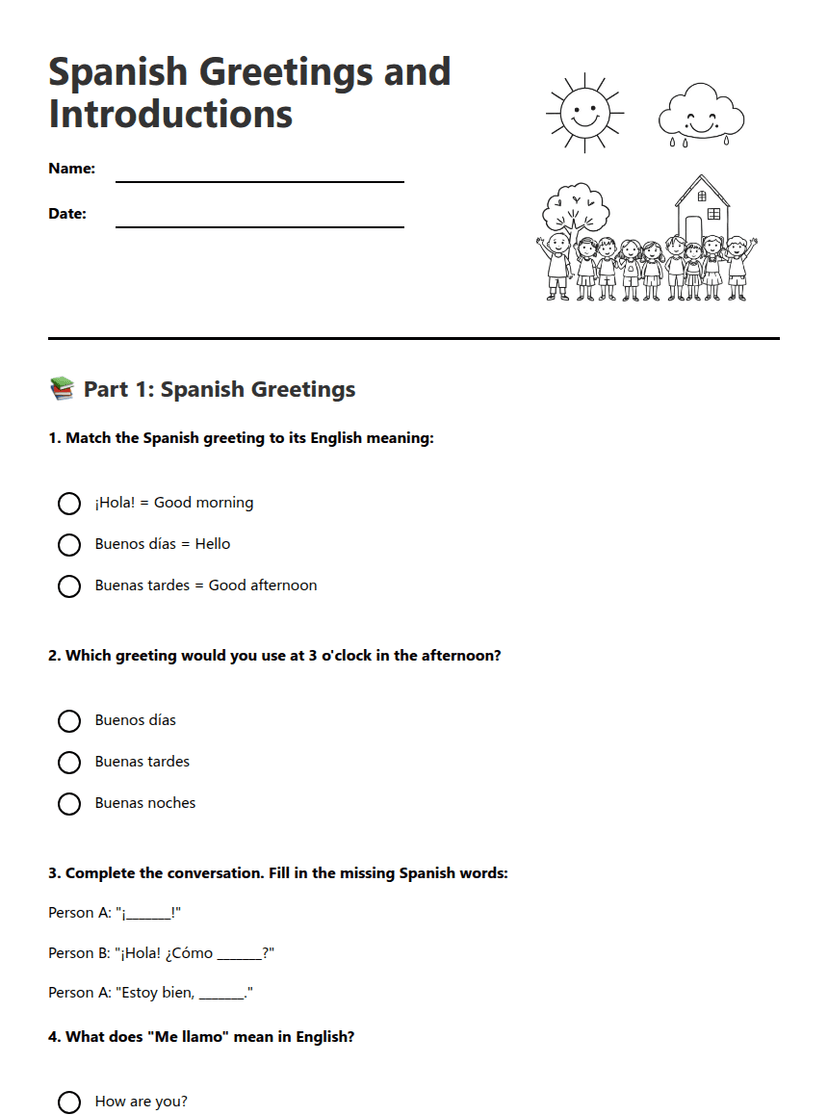 Spanish Greetings and Introductions