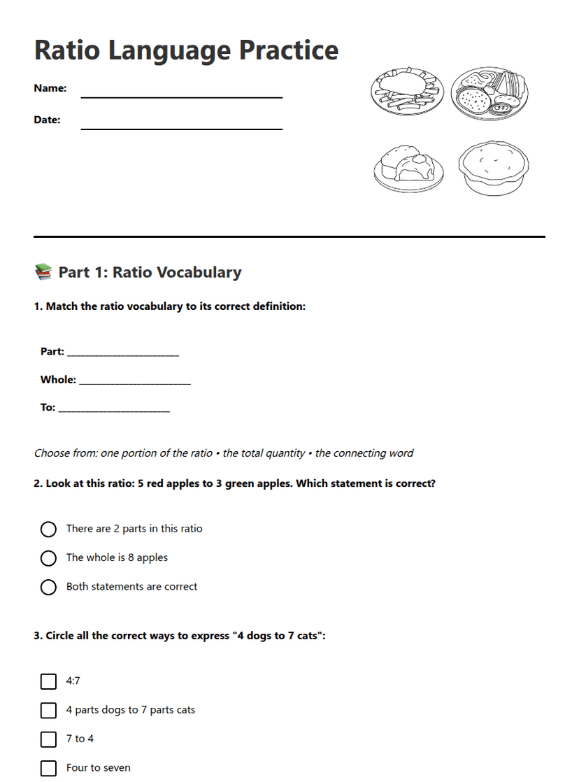 Ratio Language Practice