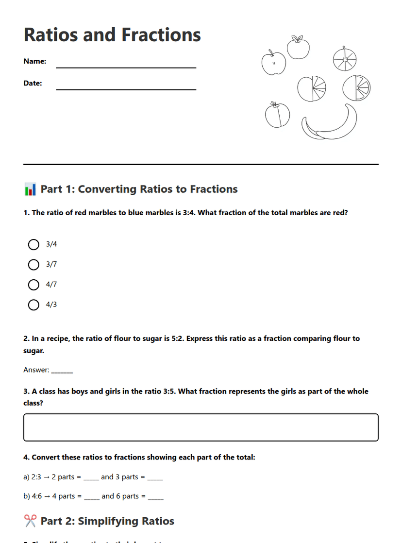 Ratios and Fractions