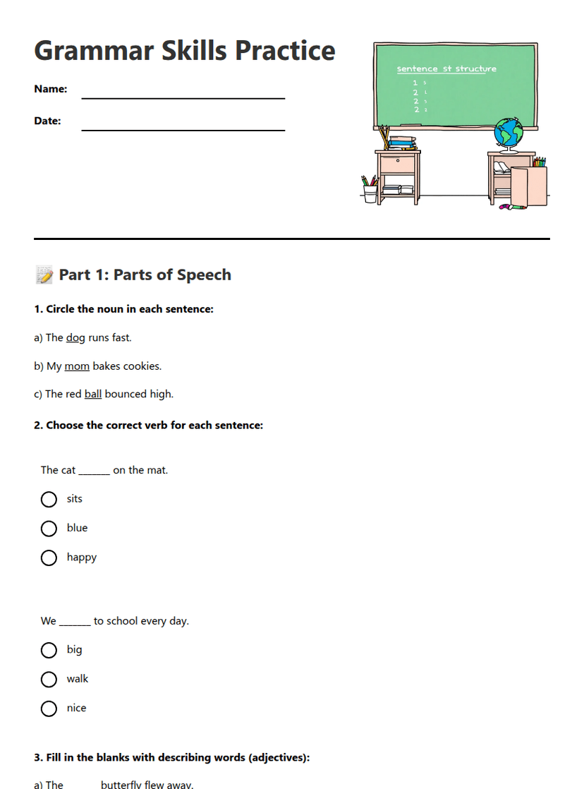 Grammar Skills Practice