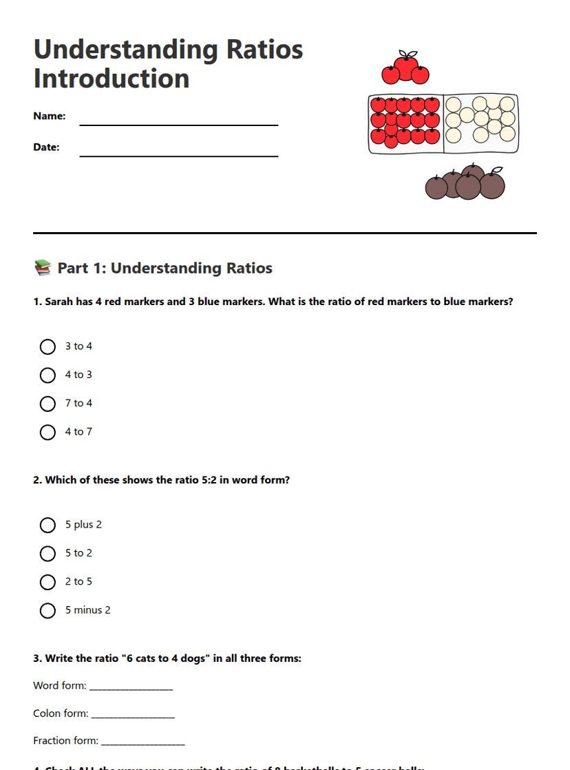 Understanding Ratios Introduction