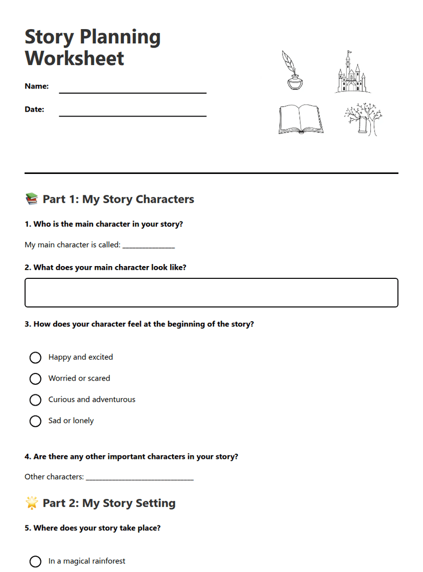 Story Planning Worksheet