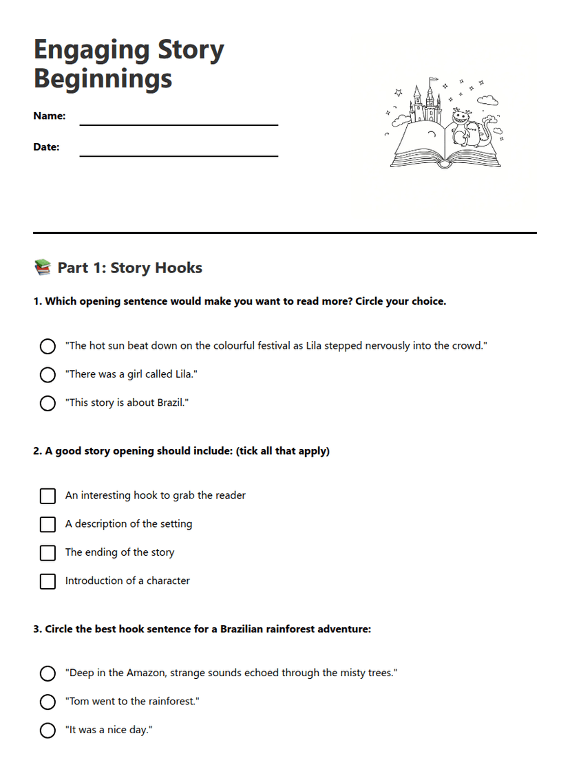 Engaging Story Beginnings