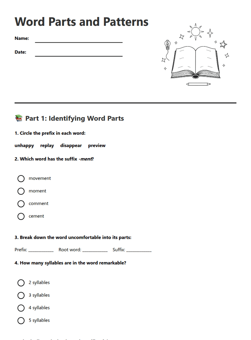 Word Parts and Patterns