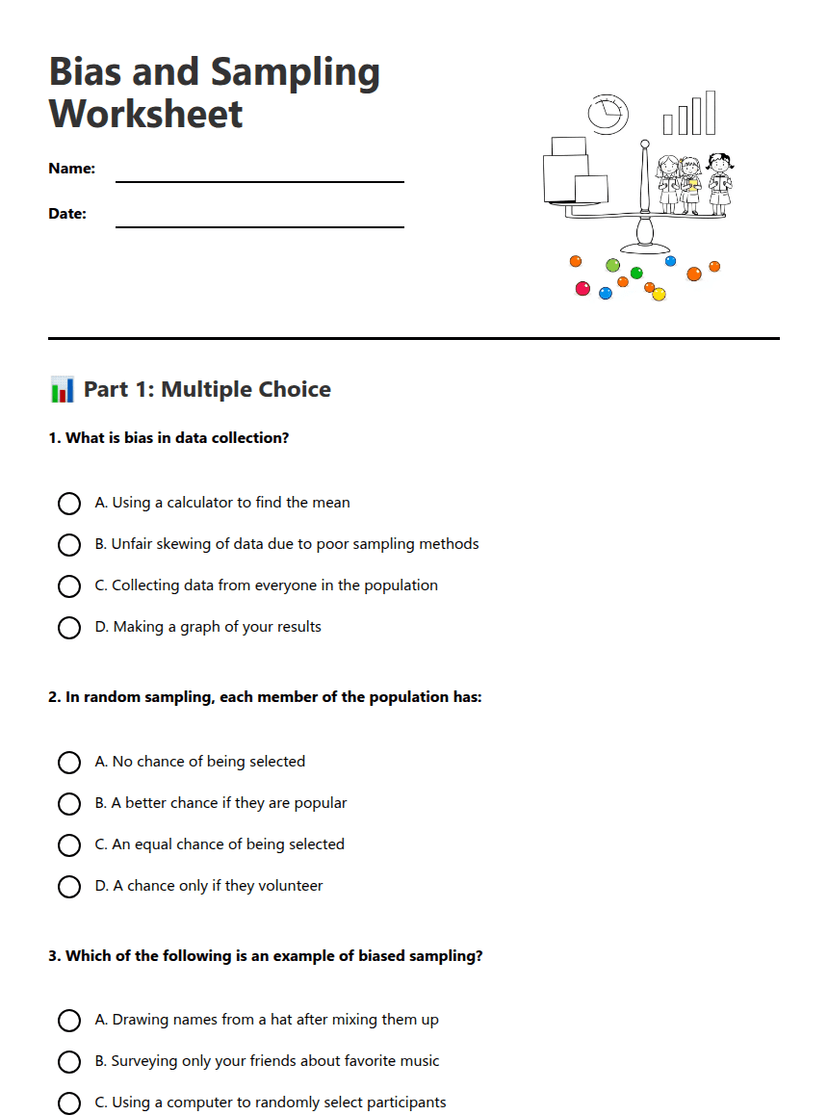 Bias and Sampling Worksheet