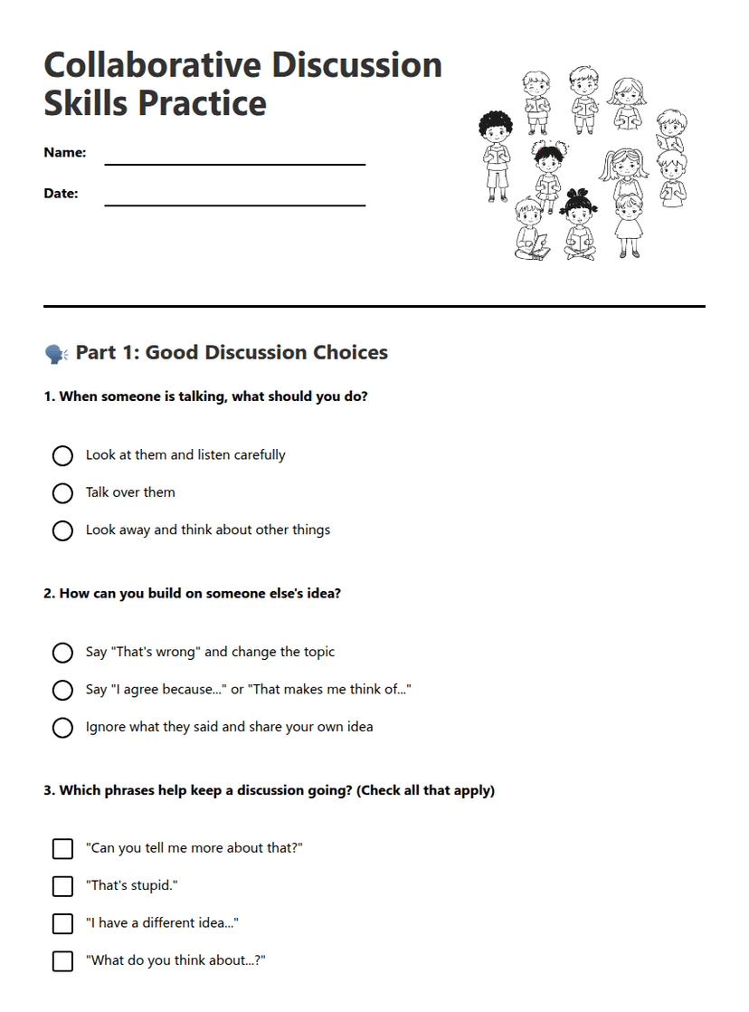 Collaborative Discussion Skills Practice