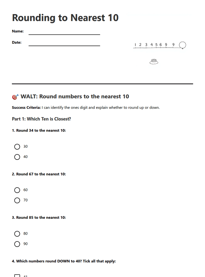 Rounding to Nearest 10