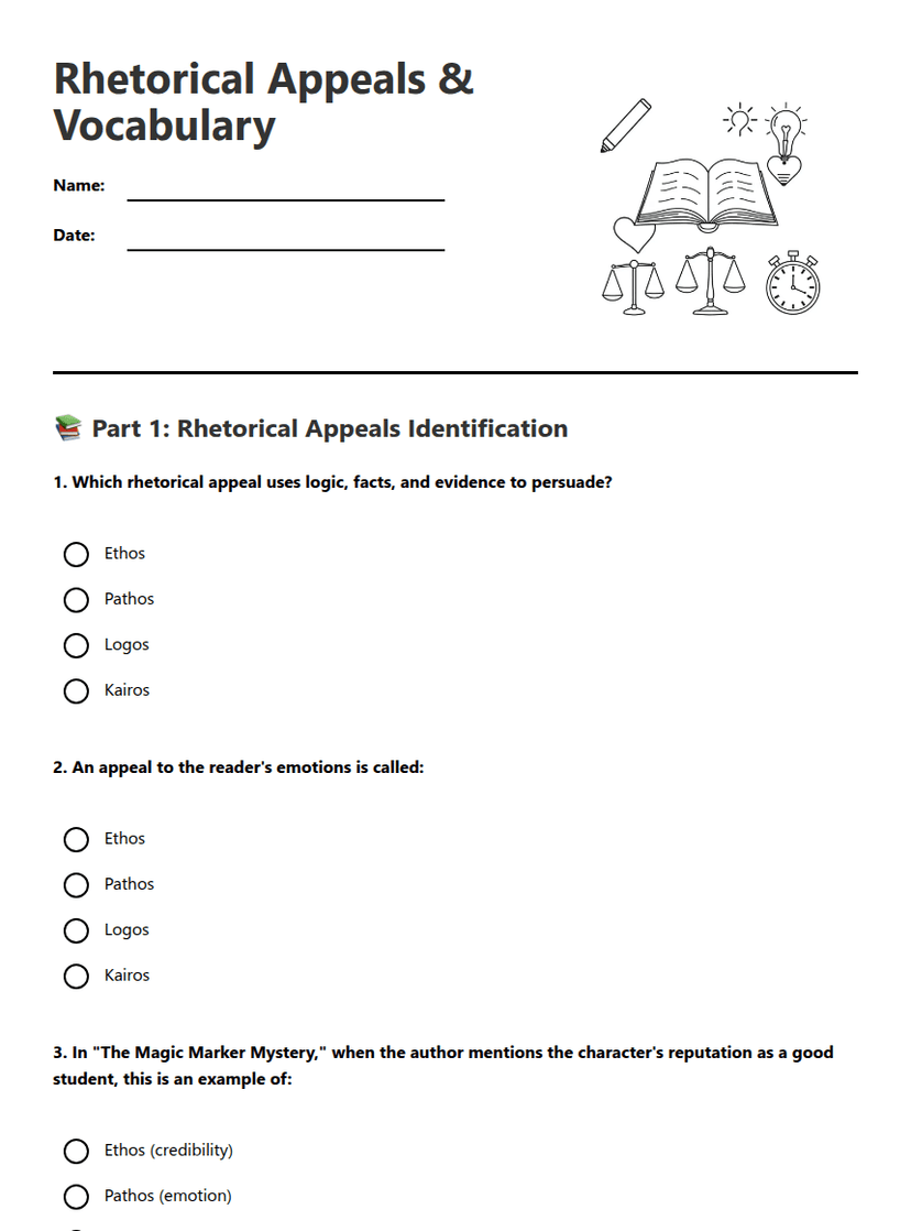 Rhetorical Appeals & Vocabulary