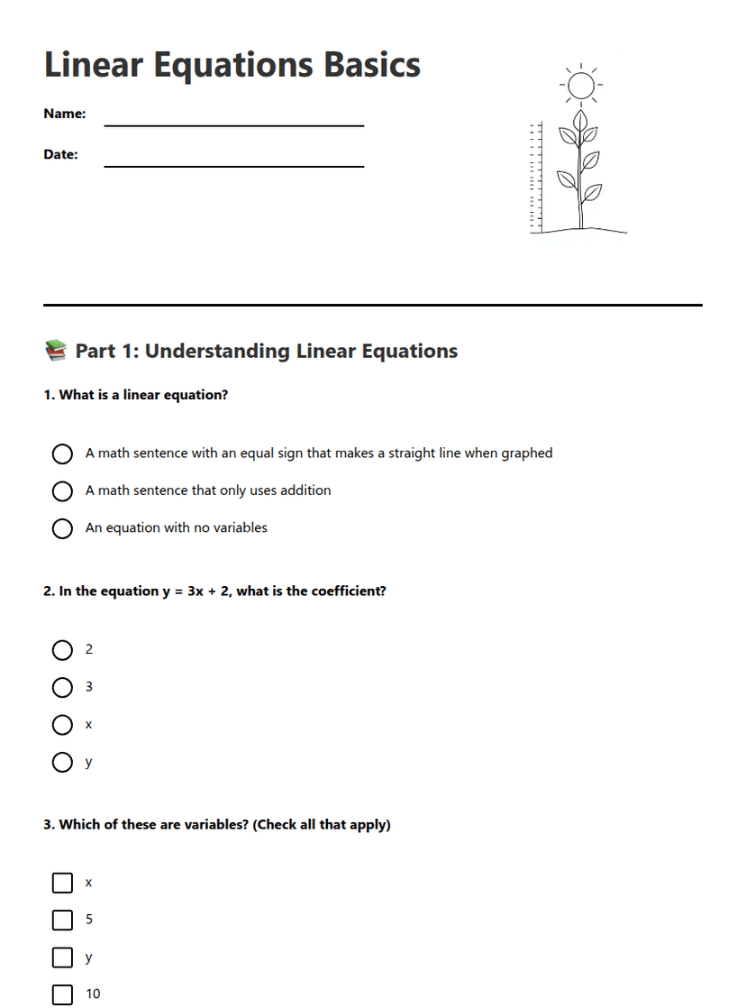 Linear Equations Basics