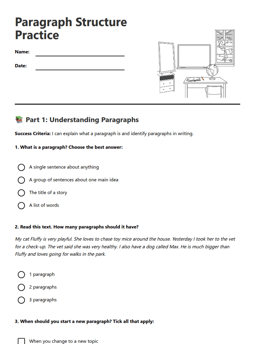Paragraph Structure Practice