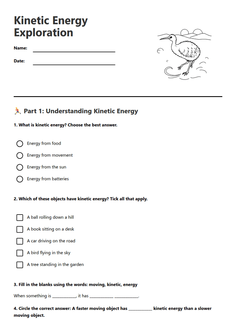 Kinetic Energy Exploration