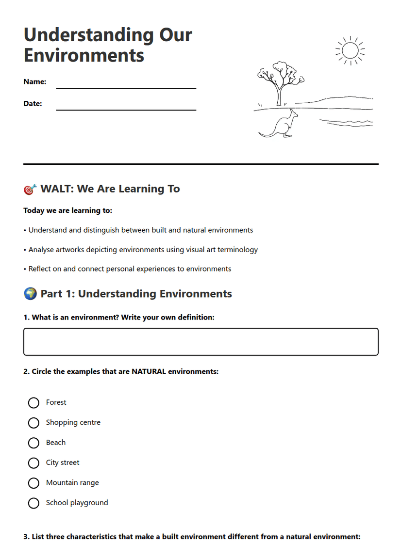 Understanding Our Environments